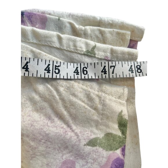 Twin Flannel Sheet 96x68  Purple Violets Pattern 100% Cotton French Country Core - Picture 10 of 10